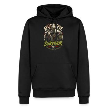Apocalypse Survivor Tshirt - Men's Premium Hoodie - black - Front - Nico (187cm) & Julia (174cm)
