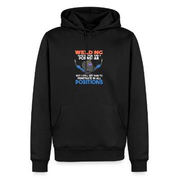 Welding Saved Me - Men's Premium Hoodie - black - Front - Nico (187cm) & Julia (174cm)