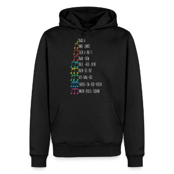 Classic Composers Classical Music Musical Notes - Men's Premium Hoodie - black - Front - Nico (187cm) & Julia (174cm)