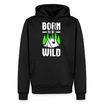 Born to be Wild - Men's Premium Hoodie - black - Front - Nico (187cm) & Julia (174cm)
