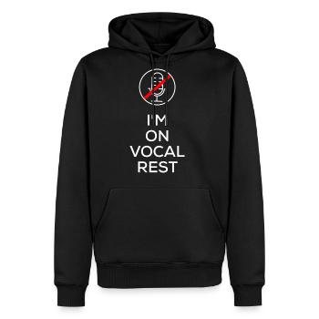 Womens I'M On Vocal Rest - Men's Premium Hoodie - black - Front - Nico (187cm) & Julia (174cm)