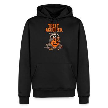 Treat Acquired Raccoon Halloween - Men's Premium Hoodie - black - Front - Nico (187cm) & Julia (174cm)