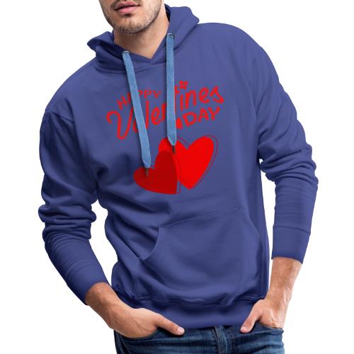 Heart design, Love, Valentine's Day, February 14 - Men's Premium Hoodie