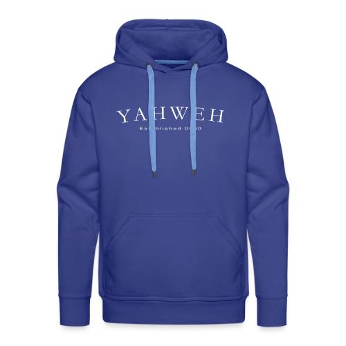Yahweh Established 0000 in white - Men's Premium Hoodie