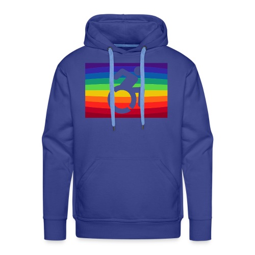 Rainbow wheelchair, LGBTQ flag 001 - Men's Premium Hoodie
