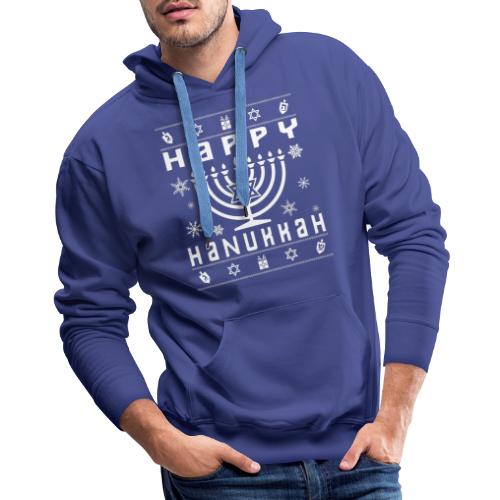 Happy Hanukkah Ugly Holiday - Men's Premium Hoodie