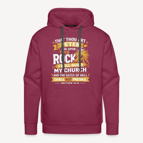 Matthew 16 18 - Men's Premium Hoodie