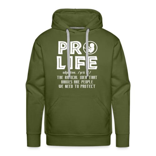 PRO LIFE definition - Men's Premium Hoodie
