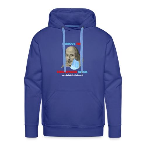 Remove Shakespeare Mask- Front & Back dark fabric - Men's Premium Hoodie
