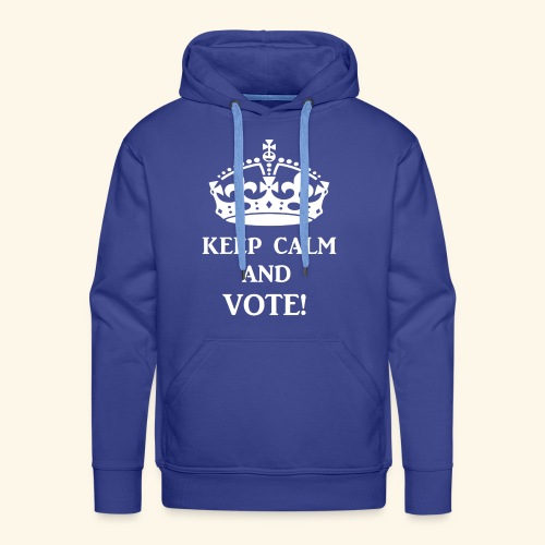 keep calm vote wht - Men's Premium Hoodie