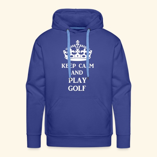 keep calm play golf wht - Men's Premium Hoodie