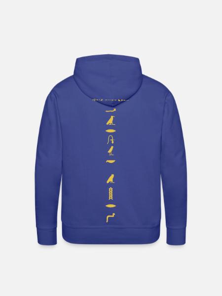 Golden Hieroglyphs Ancient Glyphs - Men's Premium Hoodie - royal blue