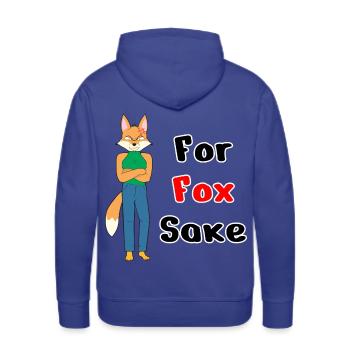 Cartoonish For Fox Sake - Men's Premium Hoodie - royal blue - Back - Liam (192cm)