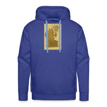 Grouchy Gargoyle Stone Humor Tee - Men's Premium Hoodie - royal blue - Front - Liam (192cm)