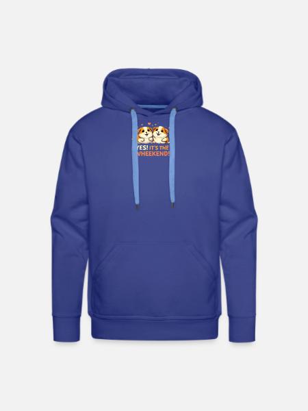 Guinea Pigs Wheekend Cheer - Men's Premium Hoodie - royal blue