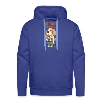 I Attended The Meeting Dog - Men's Premium Hoodie - royal blue - Front - Liam (192cm)