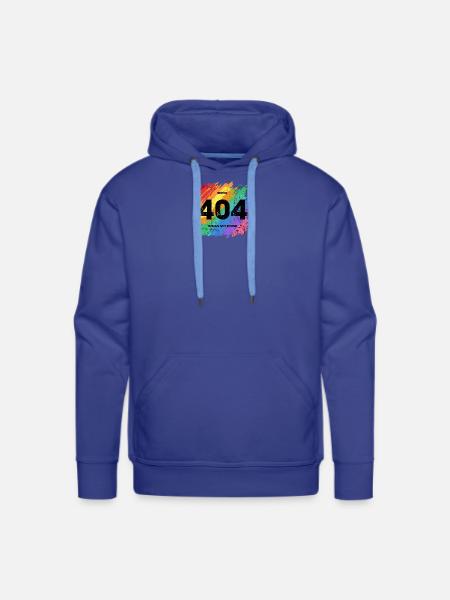 Rainbow 404 Error Tee - Men's Premium Hoodie - royal blue