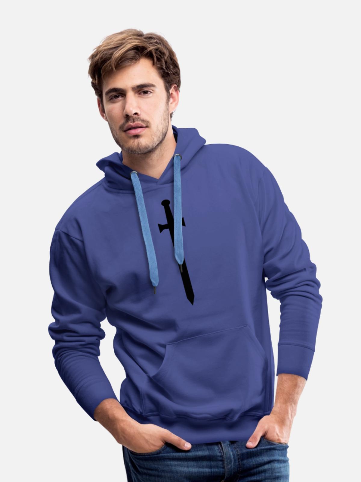 sword - Men's Premium Hoodie - royal blue - Front - Liam (192cm)