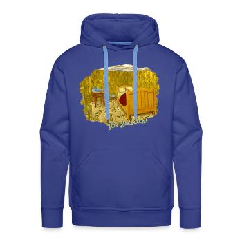 Backrooms Van Gogh Bedroom in Arles Art Crossover - Men's Premium Hoodie - royal blue - Front - Liam (192cm)