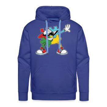 Dubbing Puzzle - Men's Premium Hoodie - royal blue - Front - Liam (192cm)