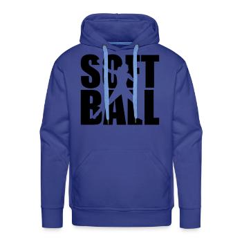 Softball - Men's Premium Hoodie - royal blue - Front - Liam (192cm)