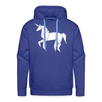 Blade Runner Origami Unicorn - Men's Premium Hoodie - royal blue - Front - Liam (192cm)