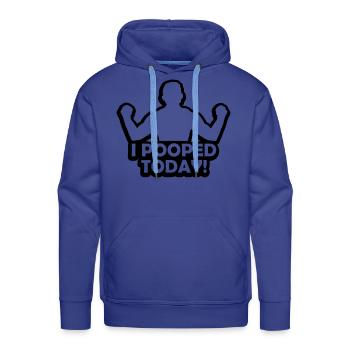 I pooped today quote - Men's Premium Hoodie - royal blue - Front - Liam (192cm)
