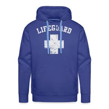 Lifeguard Vintage - Men's Premium Hoodie - royal blue - Front - Liam (192cm)