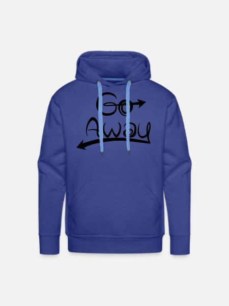 Go Away - Men's Premium Hoodie - royal blue