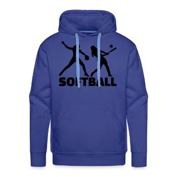 Softball - Men's Premium Hoodie - royal blue - Front - Liam (192cm)