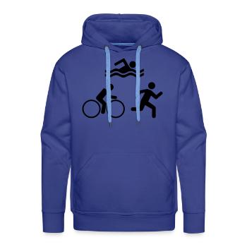 Triathlon - Men's Premium Hoodie - royal blue - Front - Liam (192cm)