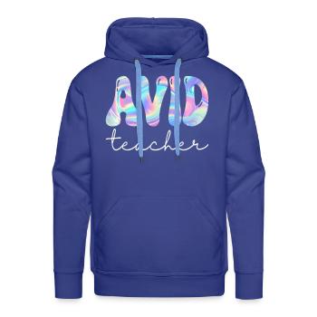 Avid Teacher Groovy Back to School Cute Teachers W - Men's Premium Hoodie - royal blue - Front - Liam (192cm)