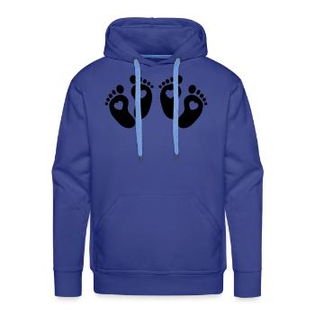 Twin Feet - Men's Premium Hoodie - royal blue - Front - Liam (192cm)