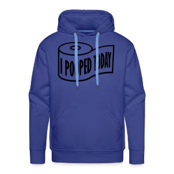 I pooped today quote - Men's Premium Hoodie - royal blue - Front - Liam (192cm)