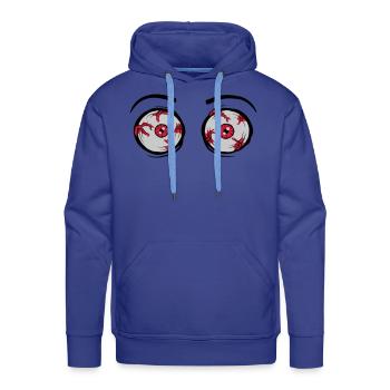 2 crazy creepy eyes - Men's Premium Hoodie - royal blue - Front - Liam (192cm)