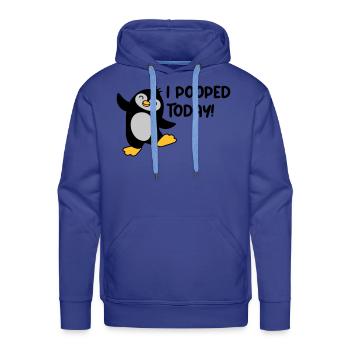 I pooped today penguin - Men's Premium Hoodie - royal blue - Front - Liam (192cm)