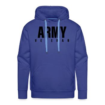 ARMY VETERAN - Men's Premium Hoodie - royal blue - Front - Liam (192cm)
