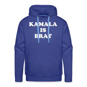 Kamala is Brat Kamala is Brat 2024 Tees Kamala is - Men's Premium Hoodie - royal blue - Front - Liam (192cm)