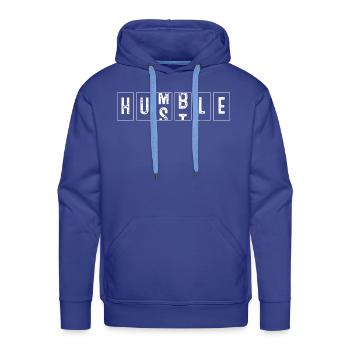 Hustle - Men's Premium Hoodie - royal blue - Front - Liam (192cm)