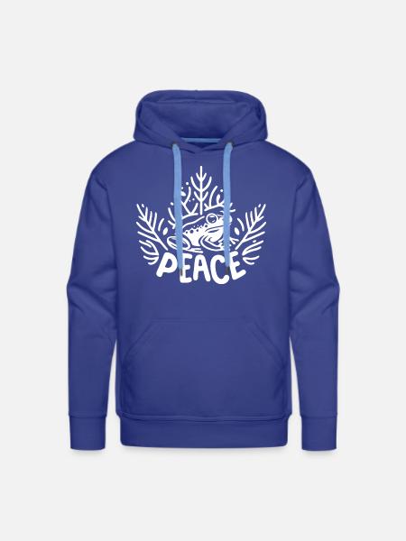 Peaceful Frog - Men's Premium Hoodie - royal blue