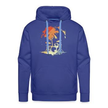Vintage Trap Set Drawing - Men's Premium Hoodie - royal blue - Front - Liam (192cm)