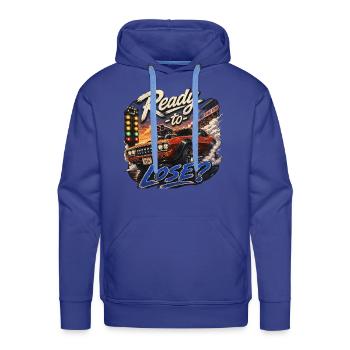 Ready to Lose the Race? T-Shirt - Men's Premium Hoodie - royal blue - Front - Liam (192cm)
