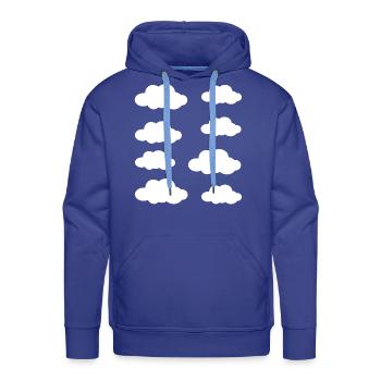 Clouds - Men's Premium Hoodie - royal blue - Front - Liam (192cm)