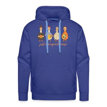 Just a Pregnant Goose Halloween Shirt - Men's Premium Hoodie - royal blue - Front - Liam (192cm)