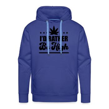 I d Rather Be High - Men's Premium Hoodie - royal blue - Front - Liam (192cm)