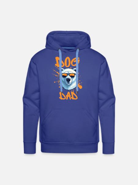 Dog Dad Graffiti Bear funny dogs  - Men's Premium Hoodie - royal blue