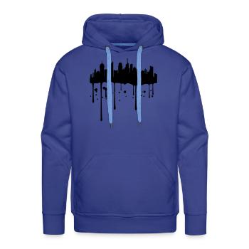 color stamp drop graffiti city metropolis silhouet - Men's Premium Hoodie - royal blue - Front - Liam (192cm)
