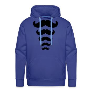 many mustaches pattern mustache mustache sign symb - Men's Premium Hoodie - royal blue - Front - Liam (192cm)