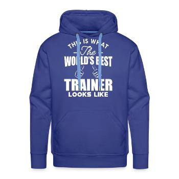 Trainer - World s best trainer - Men's Premium Hoodie - royal blue - Front - Liam (192cm)