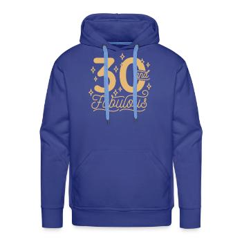 Thirty and Fabulous  - Men's Premium Hoodie - royal blue - Front - Liam (192cm)